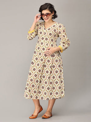 Brightest Moment Maternity and Nursing Kurti Dress - DRS-SK-MLOV-S