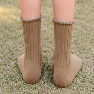 Brown 3D Baby Reindeer Christmas Themed Ankle Length Socks For Kids - 2 - 4 Years Christmas