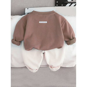 Brown 3D Cap Design 2 Pcs Track Suit Set For Toddlers And Kids - 3 - 4 Years Kids Clothing