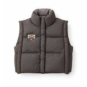 Brown Checks Collar Quilted Sleeveless Winter Vest Jacket for Kids - 4 - 5 Years Winter Wear