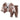 Brown & Cream 1977 Designed 3 Pcs Varsity Jacket Styled Track Suit Set For Toddlers And Kids - 2 - 3 Years Kids Clothing
