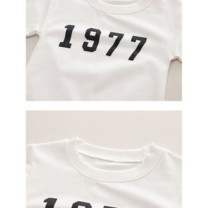 Brown & Cream 1977 Designed 3 Pcs Varsity Jacket Styled Track Suit Set For Toddlers And Kids - 2 - 3 Years Kids Clothing