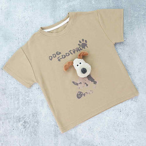 Brown Doggy Paw 2pcs Shorts set for Toddlers and Kids. - 2 - 3 Years Kids Clothing