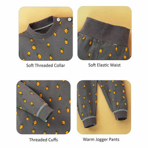 Brown Lemon Full sleeves tops & pants set Unisex Kids Wear - 18 - 24 months Kids Clothing