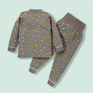 Brown Lemon Full sleeves tops & pants set Unisex Kids Wear - 18 - 24 months Kids Clothing