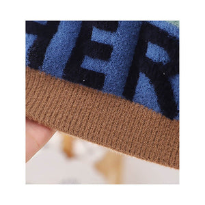 Brown No 1 Hero themed Knitted Warmer Cardigan Sweater for Kids - 3 - 4 Years Winter Wear