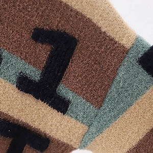 Brown No 1 Hero themed Knitted Warmer Cardigan Sweater for Kids - 3 - 4 Years Winter Wear