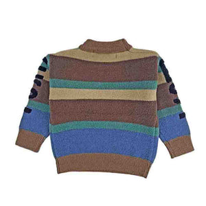 Brown No 1 Hero themed Knitted Warmer Cardigan Sweater for Kids - 3 - 4 Years Winter Wear