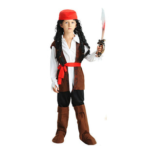 Brown Pirate, kids halloween costume fancy dress up - 7 - 8 Years Halloween