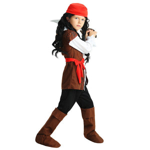 Brown Pirate, kids halloween costume fancy dress up - 7 - 8 Years Halloween