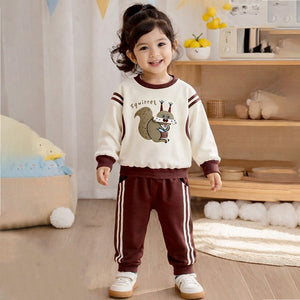 Brown Squirrel Tracksuit Set for Kids - 2 - 3 Years Kids Clothing