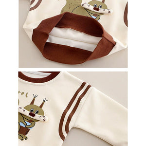 Brown Squirrel Tracksuit Set for Kids - 2 - 3 Years Kids Clothing