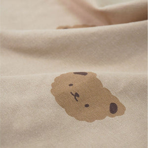 Brown Tee Cream Dungary Style 2Pcs Set For Toddlers And Kids - 1 - 2 Years Kids Clothing