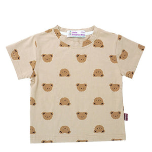Brown Tee Cream Dungary Style 2Pcs Set For Toddlers And Kids - 1 - 2 Years Kids Clothing