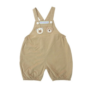 Brown Tee Cream Dungary Style 2Pcs Set For Toddlers And Kids - 1 - 2 Years Kids Clothing