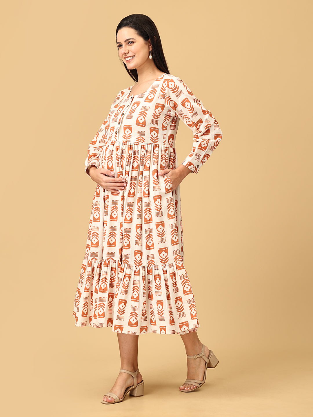 Brownie Points Maternity and Nursing Dress - DRS - SK - BRWNP - S