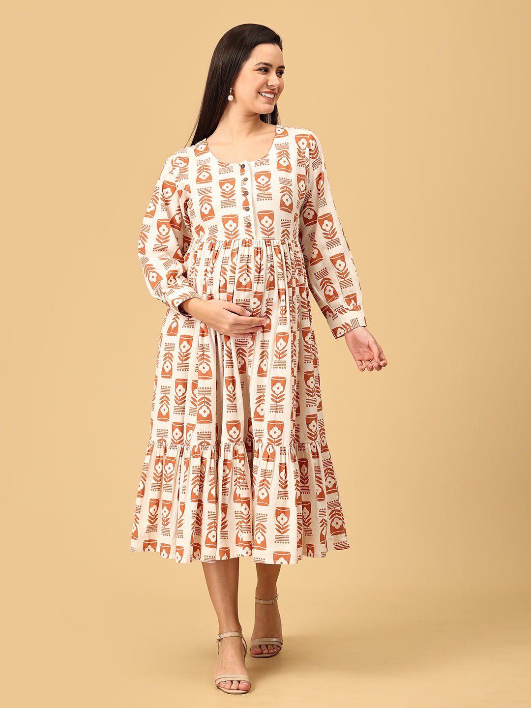 Brownie Points Maternity and Nursing Dress - DRS - SK - BRWNP - S