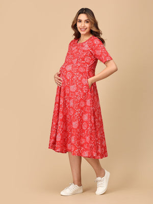 Bud & Boujee Maternity and Nursing Dress - DRS - SK - BDBJ - S