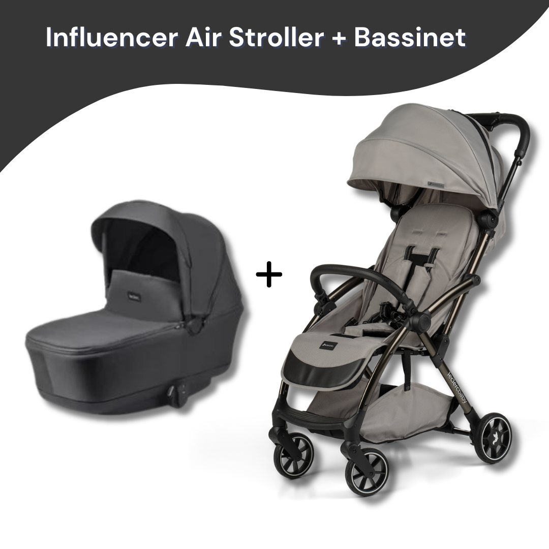 Leclercbaby Bundle Influencer Air Violet Grey (Stroller + Bassinet)