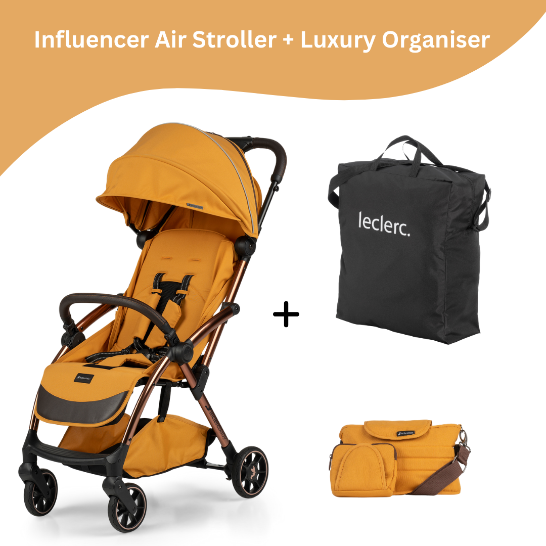 Leclercbaby Combo Influencer Air Golden Mustard (Stroller + Luxury Organiser)