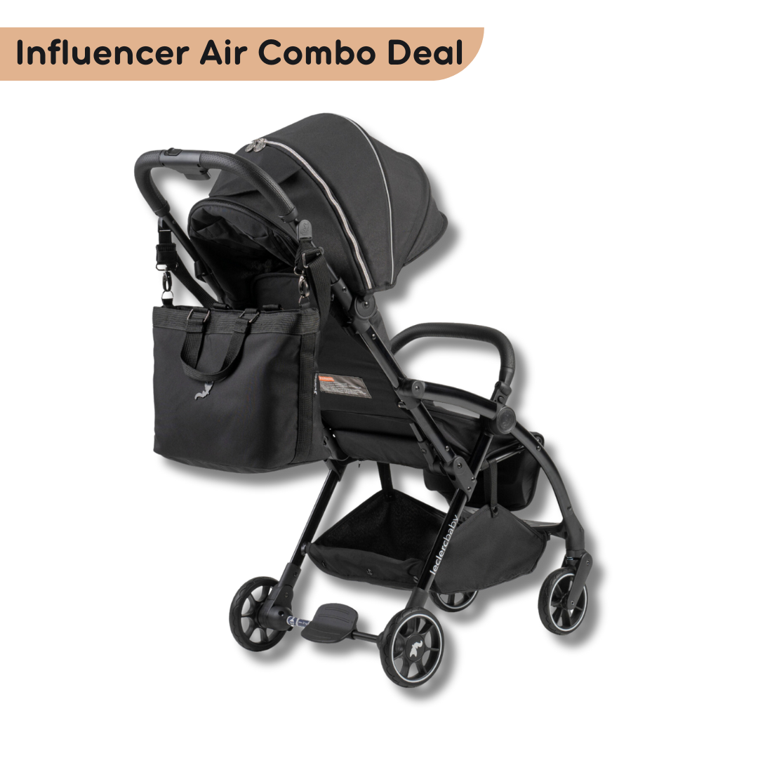 Leclercbaby Combo Influencer Air Piano Black (Stroller+Luxury Diaper Bag)