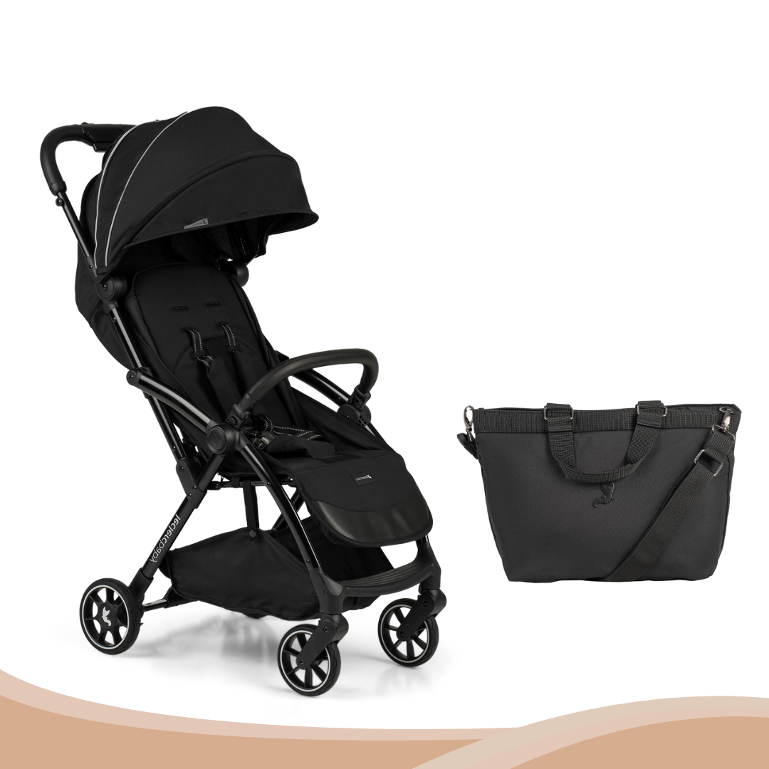 Leclercbaby Combo Influencer Air Piano Black (Stroller+Luxury Diaper Bag)