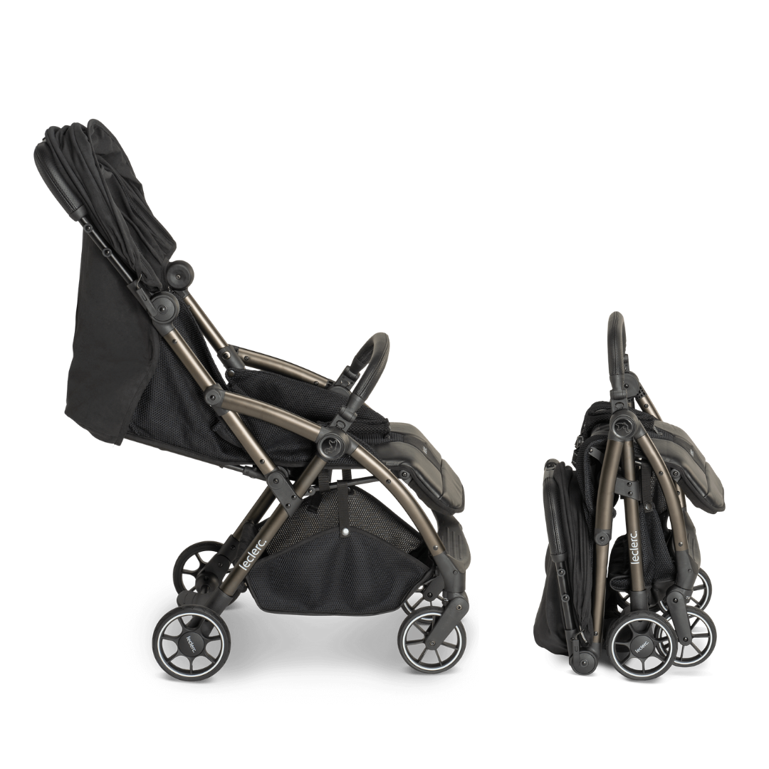 Leclercbaby Bundle Deal Hexagon Carbon Black (Stroller + Diaper Bag)