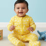 Buttercream Clouds Infant Zipper Romper - Preemie Baby Romper