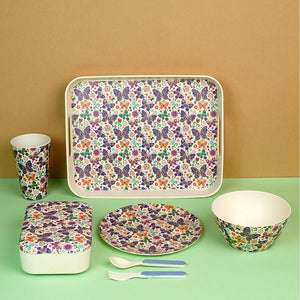 Butterfly Theme 7 pcs Eco friendly Bamboo Fibre Meal set - 