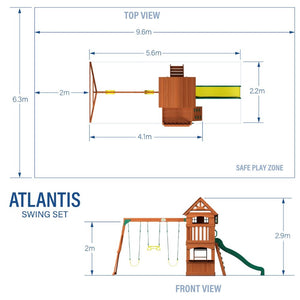 BYD Atlantic Play Tower (incl. swings) - Kids Activity & Play Equipment
