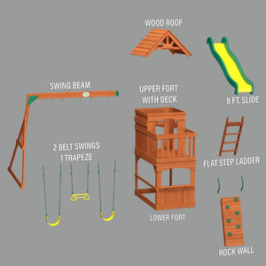 BYD Atlantic Play Tower (incl. swings) - Kids Activity & Play Equipment