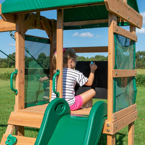 BYD Buckley Hill Playtower with Swing and Slide - Kids Activity & Play Equipment