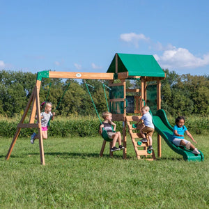 BYD Buckley Hill Playtower with Swing and Slide - Kids Activity & Play Equipment