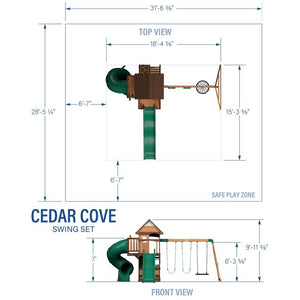 BYD Cedar Cove Swing Set - Kids Activity & Play Equipment