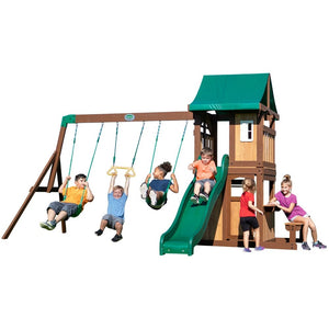BYD Lakewood Play Tower with Swings and Slide - Kids Activity & Play Equipment