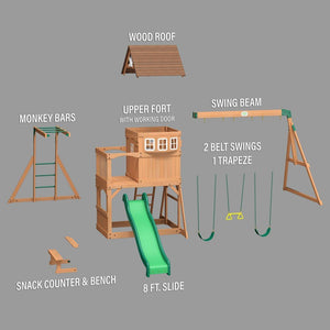 BYD Montpelier Swing Set - Kids Activity & Play Equipment