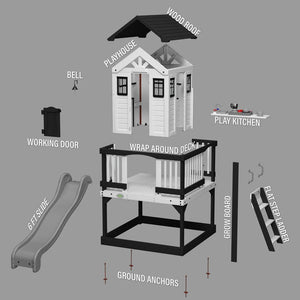 BYD Sweetwater Height Playhouse - Kids Activity & Play Equipment