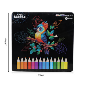 Smily Kiddos 24 Color Pencils Set in Tin Box - The Mom Store