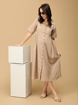 Caf√© Chic Khadi Maternity and Nursing Dress - DRS - SK - CFCKH - S