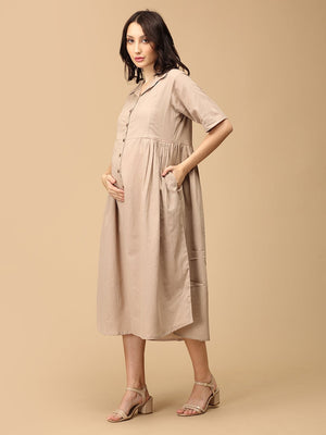 Caf√© Chic Khadi Maternity and Nursing Dress - DRS - SK - CFCKH - S