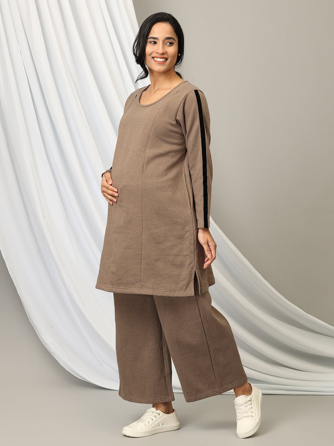 Caffè Mocha Maternity and Nursing Loungewear Set - NW - SD - CAFMO - S