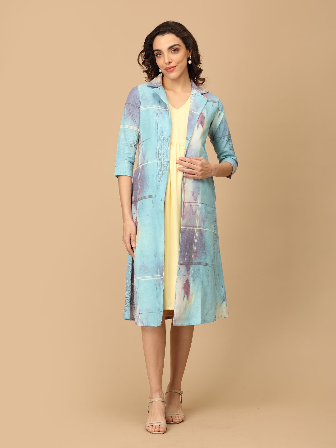 Canary & Coats Maternity and Nursing Shacket Dress - DRS - SK - CNRCT - S