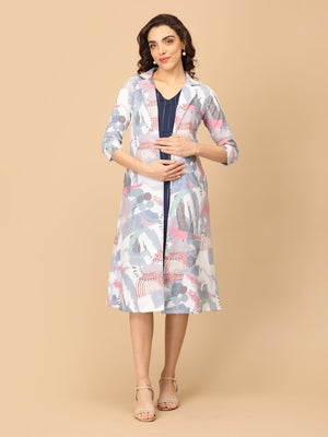 Canvas & Couture Maternity and Nursing Shacket Dress - DRS - SK - CNVCT - S