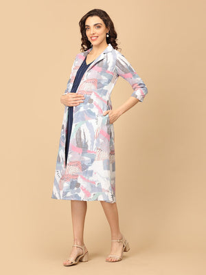 Canvas & Couture Maternity and Nursing Shacket Dress - DRS - SK - CNVCT - S