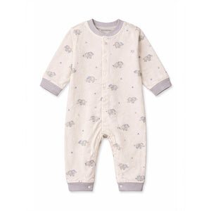 Cap Elephants, Full Sleeves Jumpsuit Romper for Tiny Toddlers - 3 - 6 Months Kids Clothing