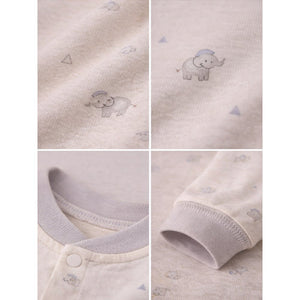 Cap Elephants, Full Sleeves Jumpsuit Romper for Tiny Toddlers - 3 - 6 Months Kids Clothing