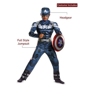 Captain Superhero ,Kids Halloween Costume Fancy Dress Up - 4 - 6 Years Halloween