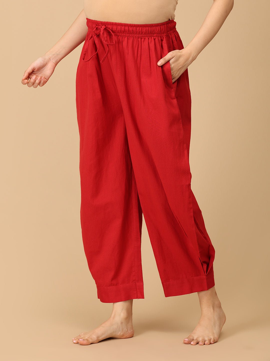 Carmine Maroonscape Maternity Lounge Pants - MBS - SK - MRSPC - S