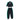 Casual Black With Green Borer 2Pcs Track Suit Set For Kids & Tweens - 5 - 6 Years Kids Clothing