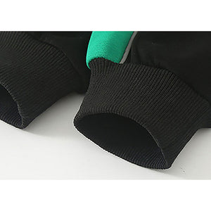 Casual Black With Green Borer 2Pcs Track Suit Set For Kids & Tweens - 5 - 6 Years Kids Clothing